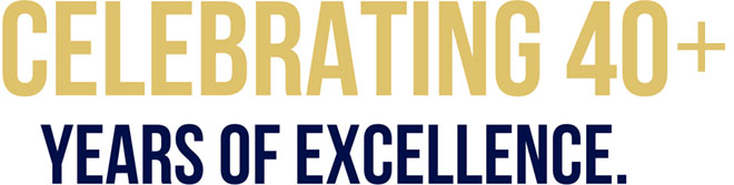 celebrating 40 plus years banner